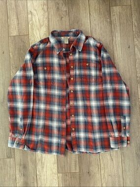 Women’s Duluth Trading Co Red & Blue Plaid Button-Down Shirt - Classic Casual